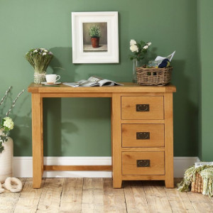 Rustic Oak : Bàn Làm Việc + 3 Ngăn Kéo